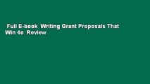Full E-book  Writing Grant Proposals That Win 4e  Review