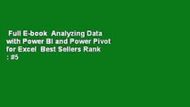 Full E-book  Analyzing Data with Power BI and Power Pivot for Excel  Best Sellers Rank : #5