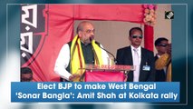 Elect BJP to make West Bengal ‘Sonar Bangla’: Amit Shah at Kolkata rally