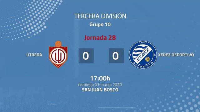 Resumen partido entre Utrera y Xerez Deportivo Jornada 28 Tercera División
