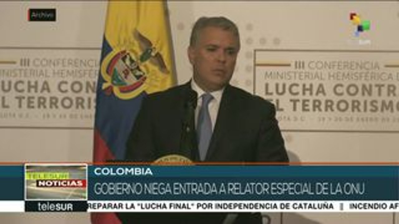 Colombia niega ingreso al relator especial de la ONU