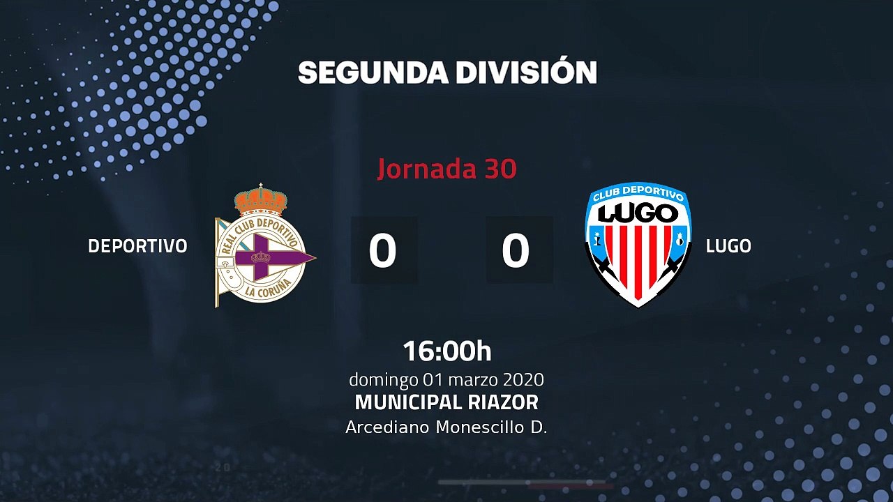 Resumen partido entre Deportivo y Lugo Jornada 30 Segunda División
