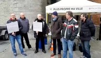 Une petite dizaine de personnes à la marche pour la sécurité de Tournai