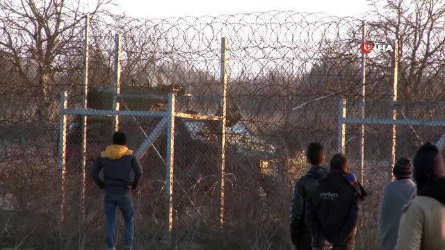 Tampon bölgede sıcak dakikalar...Sınırın sıfır noktasında Yunan güvenlik güçlerinin müdahalesi havadan görüntülendi