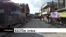 آتش و دود بر فراز شهرهای استان ادلب سوریه