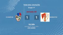 Resumen partido entre CD Binéfar y Barbastro Jornada 30 Tercera División