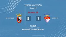 Resumen partido entre AD Ceuta FC y Arcos CF Jornada 28 Tercera División