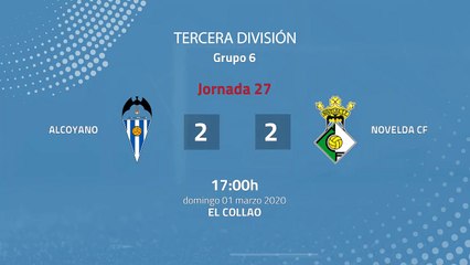 Resumen partido entre Alcoyano y Novelda CF Jornada 27 Tercera División