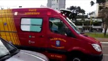 Motociclista fica ferido após acidente na Avenida Brasil