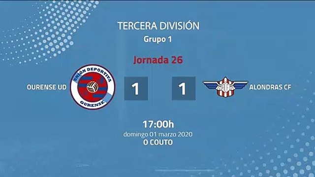 Resumen partido entre Ourense UD y Alondras CF Jornada 26 Tercera División