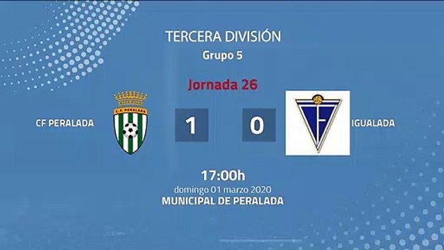 Resumen partido entre CF Peralada y Igualada Jornada 26 Tercera División