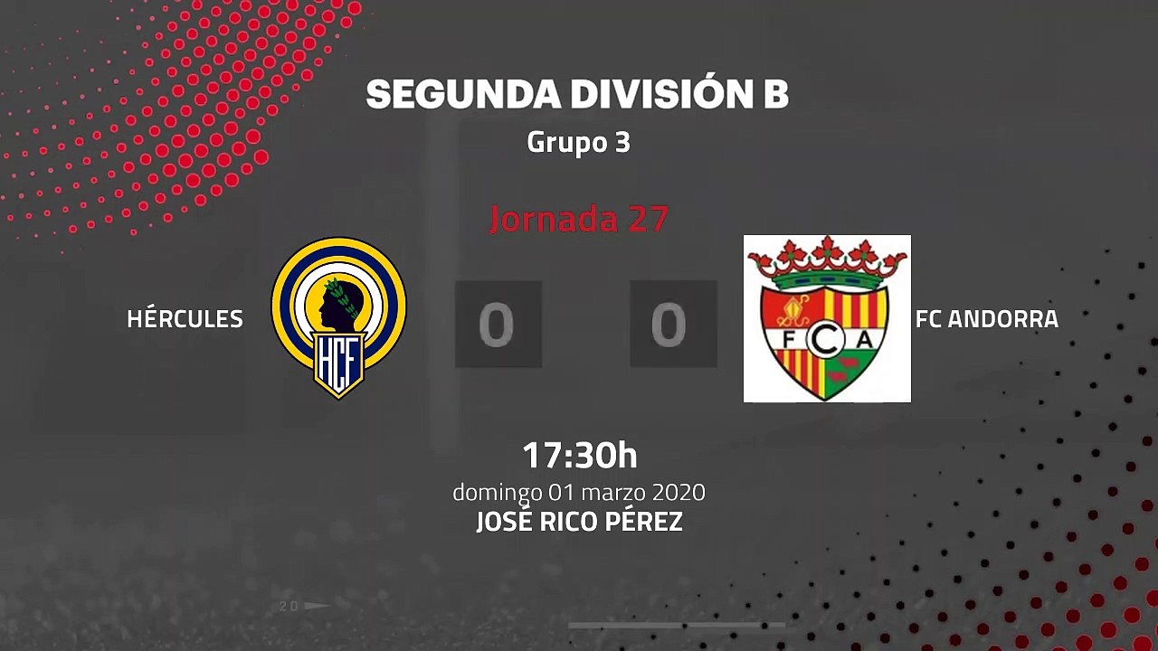 Resumen partido entre Hércules y FC Andorra Jornada 27 Segunda División B
