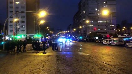 Llegada del autobús del Real Madrid