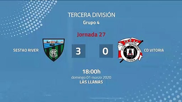 Resumen partido entre Sestao River y CD Vitoria Jornada 27 Tercera División