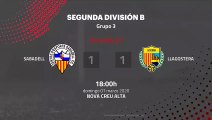 Resumen partido entre Sabadell y Llagostera Jornada 27 Segunda División B