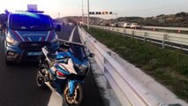 Trafik kazasında bir motosiklet sürücüsü hayatını kaybetti, biri yaralandı