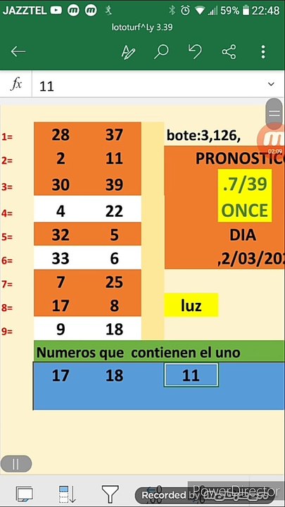 7/30 de la once pronostico