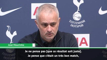 28e j. - Mourinho : "Un résultat totalement injuste"