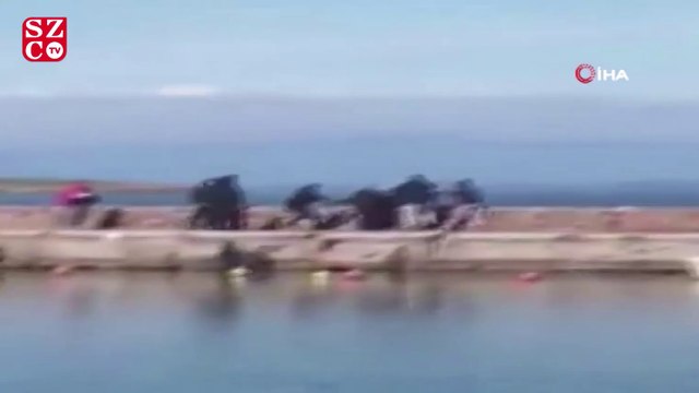Yunan adalarında yabancı gazetecilere göçmen dayağı