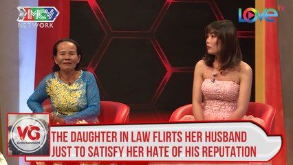 The daughter in law flirts her husband just to satisfy her hate of his reputation
