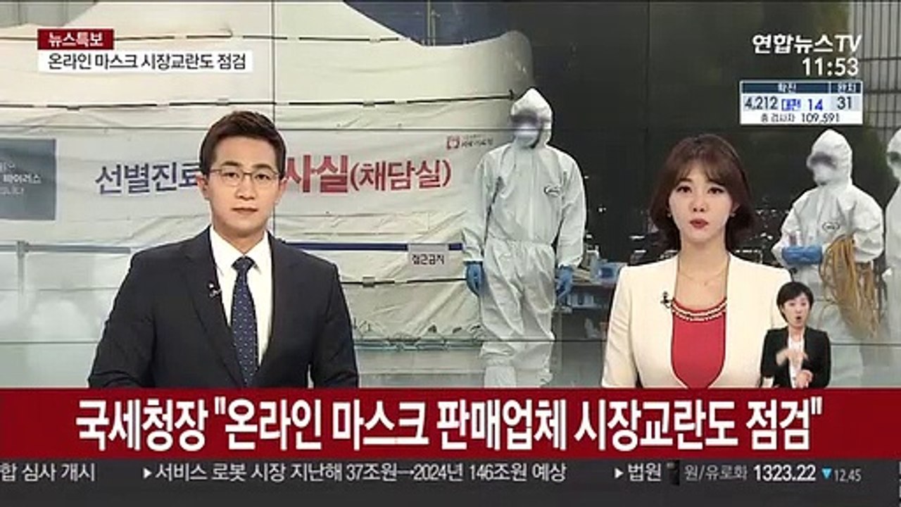 국세청장 "온라인 마스크 판매업체 시장교란도 점검"