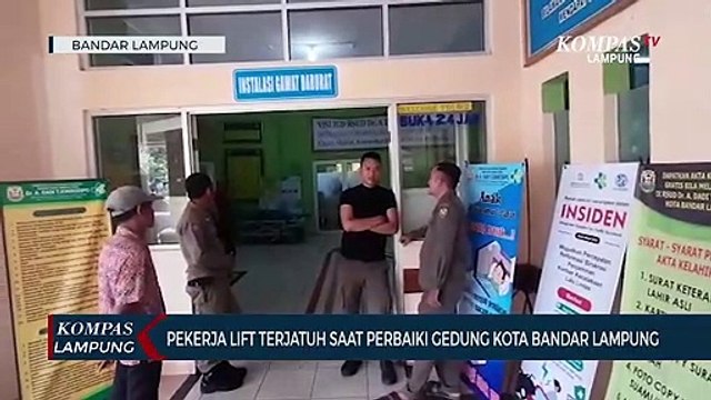 Pekerja Lift Terjatuh Saat Perbaiki Gedung Kota Bandar Lampung