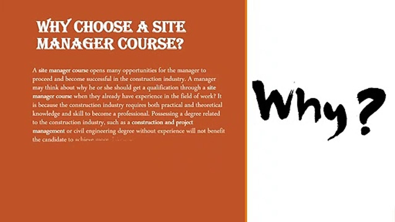 Site Manager Course  Cost