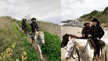 Priyanka Chopra and Nick Jonas spend their Sunday riding a horse by the beach । Boldsky