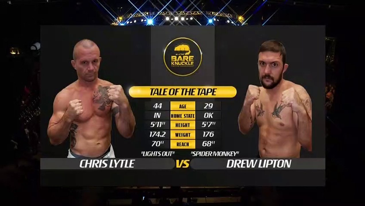 Chris Lytle vs Drew Lipton (BARE KNUCKLE FIGHTING CHAMPIONSHIP 2) 25-0