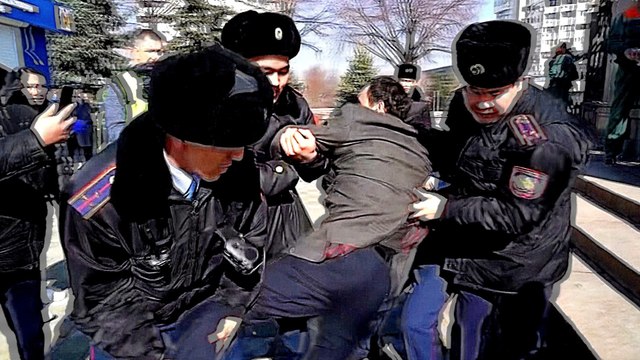 Dozens detained at Kazakhstan protests over activist's death