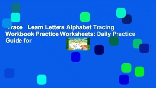 Trace   Learn Letters Alphabet Tracing Workbook Practice Worksheets: Daily Practice Guide for