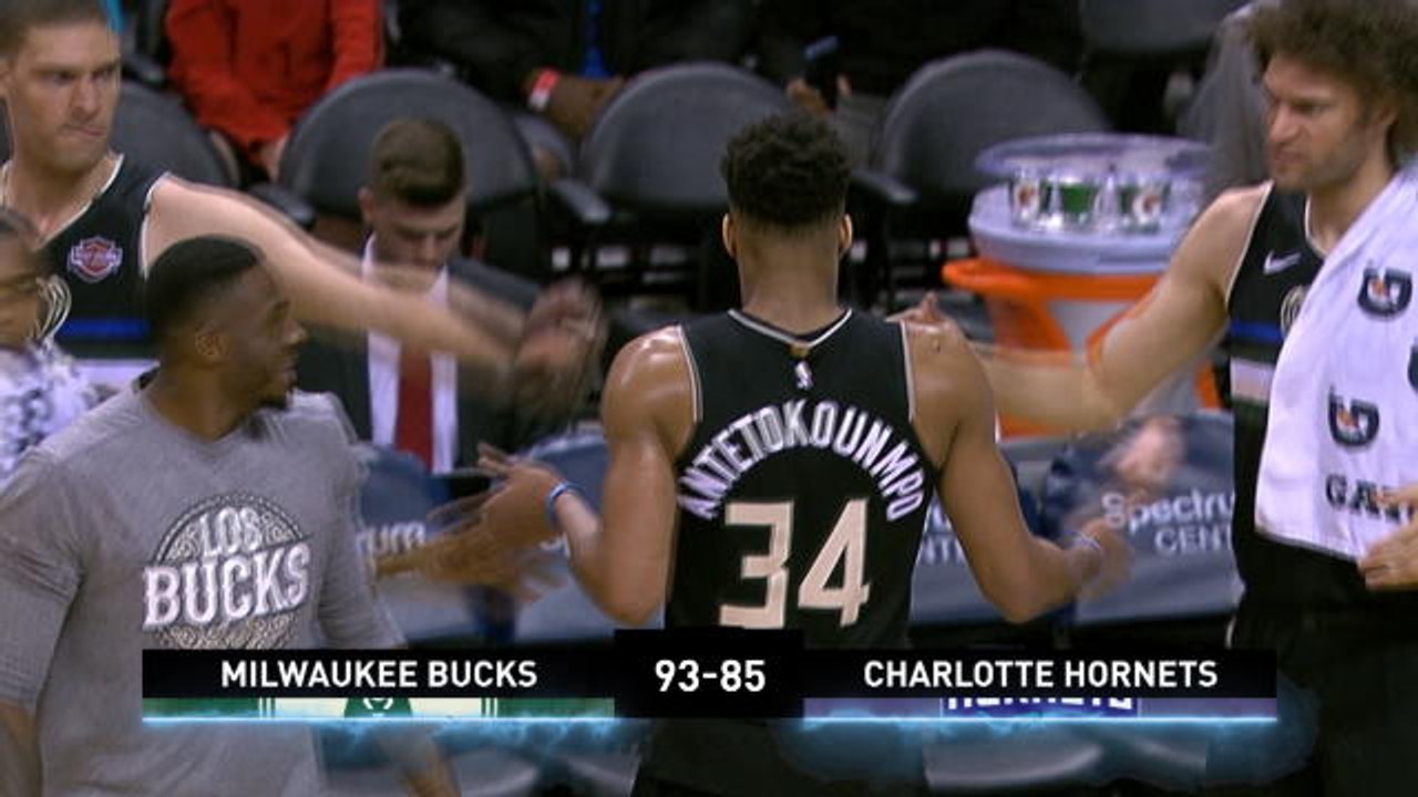 Giannis shines as Bucks beat Hornets for sixth straight win