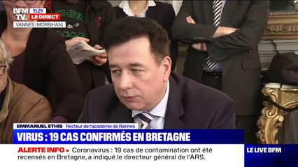 Download Video: Coronavirus: le recteur de l'académie de Rennes annonce que 5700 élèves sont priés de rester chez eux en Bretagne