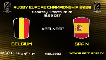 BELGIUM / SPAIN - RUGBY EUROPE CHAMPIONSHIP 2020