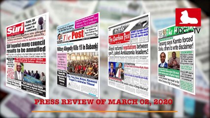 CAMEROONIAN PRESS REVIEW OF MARCH 2, 2020