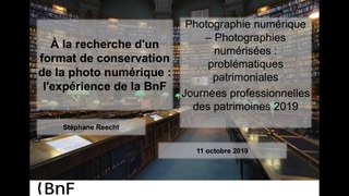 A la recherche d'un format de conservation de la photo numérique : l'expérience de la BNF
