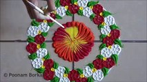 Beautiful and vibrant rangoli using bangles  Easy rangoli designs