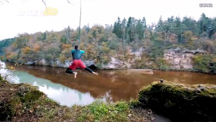 Daredevil Stunt Team Turns Abandoned Power Plant Into Acrobatic Basketball Court