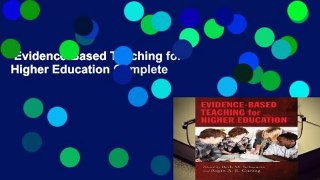 Evidence-Based Teaching for Higher Education Complete