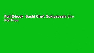 Full E-book  Sushi Chef: Sukiyabashi Jiro  For Free