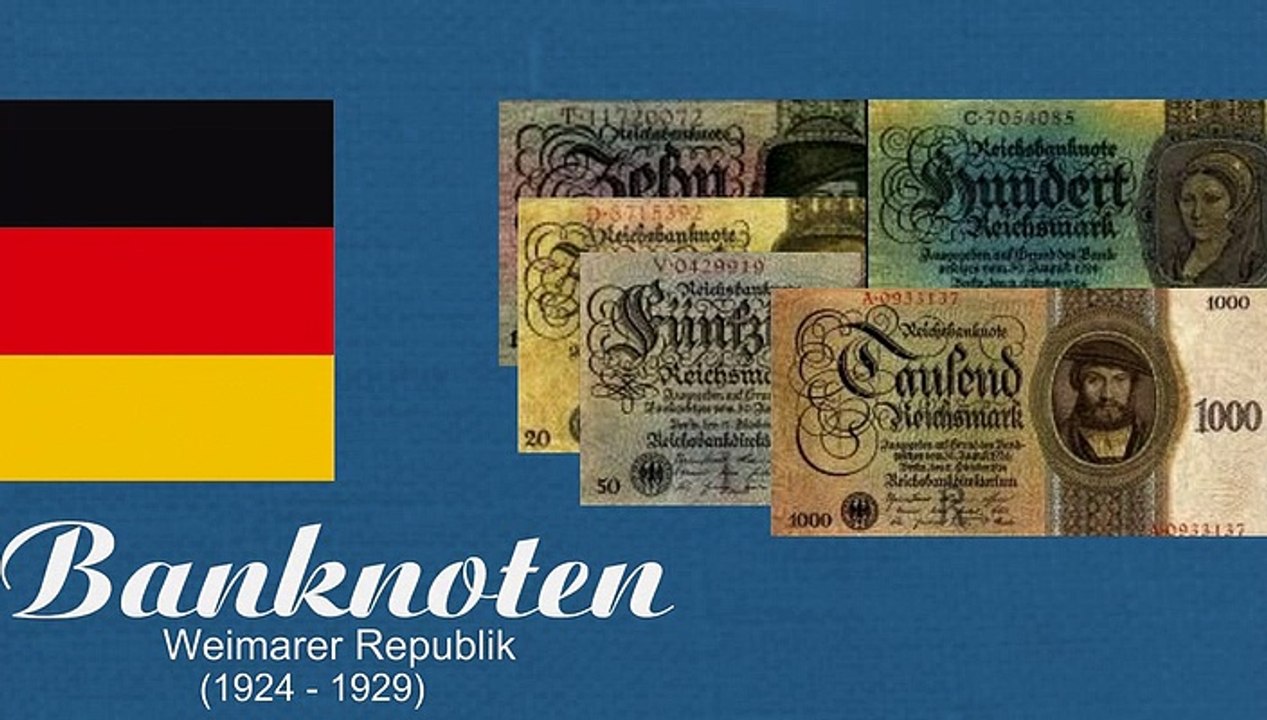 Banknoten in der weimarer republik (1924 - 1929)