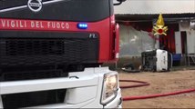 Cagliari - In fiamme deposito nella zona industriale di Sestu (02.03.20)