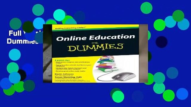 Full Version  Online Education for Dummies  For Kindle