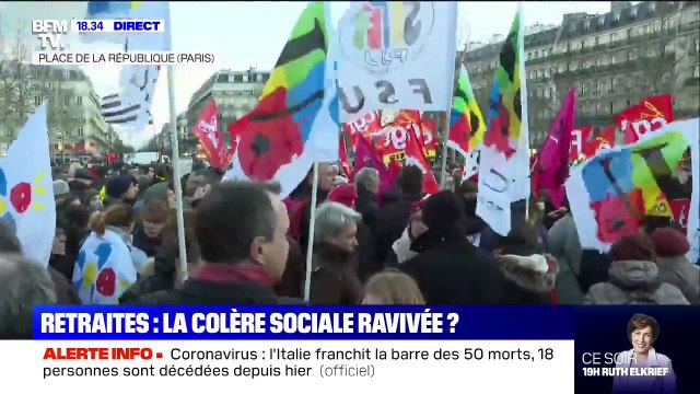 Retraites: manifestations contre le recours au 49.3