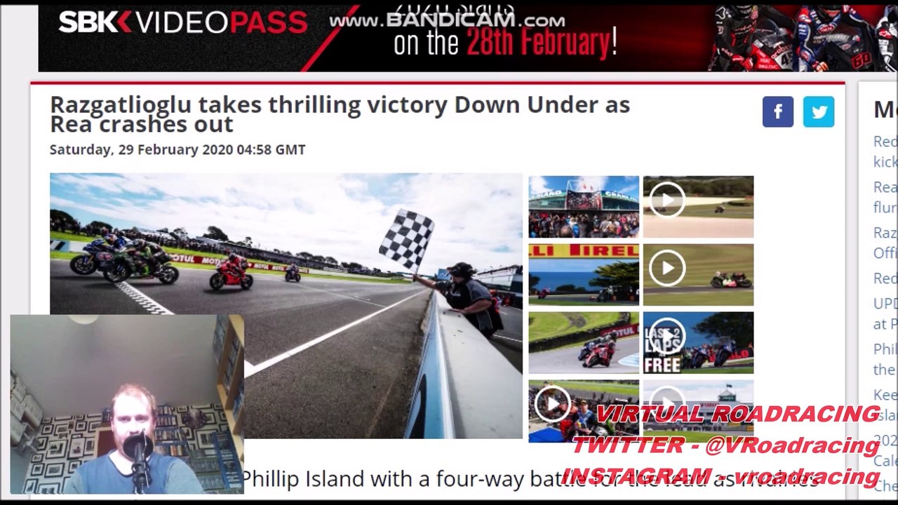 WORLDSBK 2020 - Phillip Island Race 1 Reaction