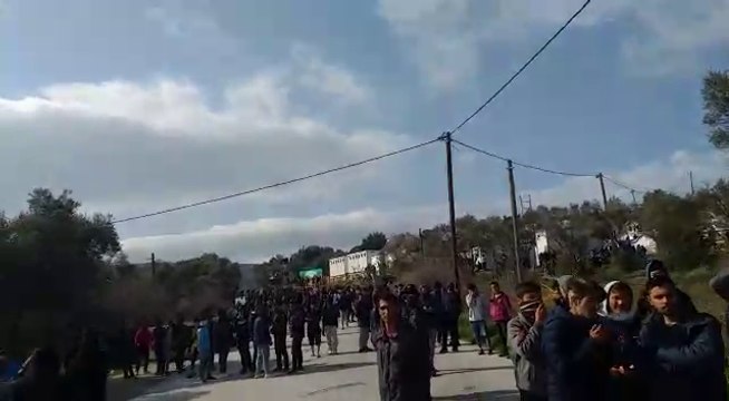 Refugiados en Lesbos