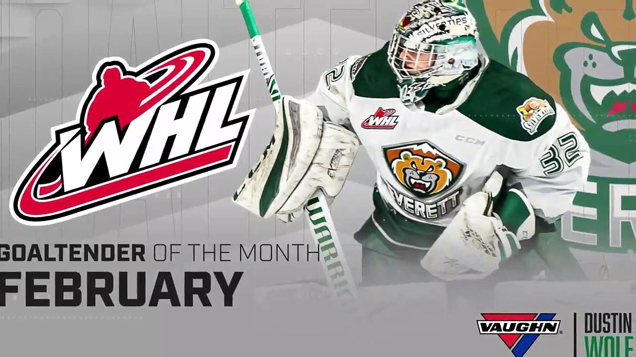Silvertips’ Wolf named WHL Vaughn Goaltender of the Month