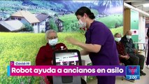 Abuelitos se comunican por videollamada ante el Covid-19