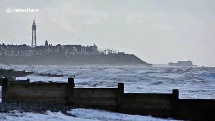 Storm Jorge continues to create large waves off English coast