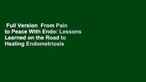 Full Version  From Pain to Peace With Endo: Lessons Learned on the Road to Healing Endometriosis